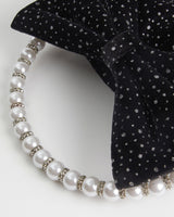 Black Bow Pearl Clutch