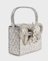 Quilted Silver Ella Box Bag