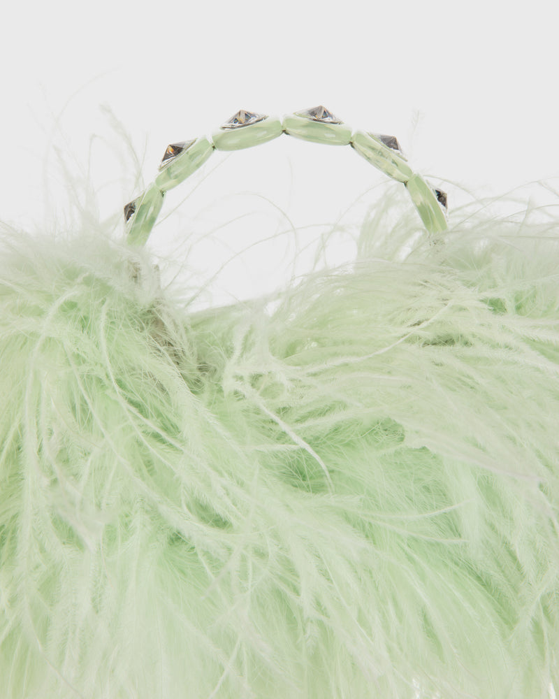 Eau De Nil Resin Feather Pouch