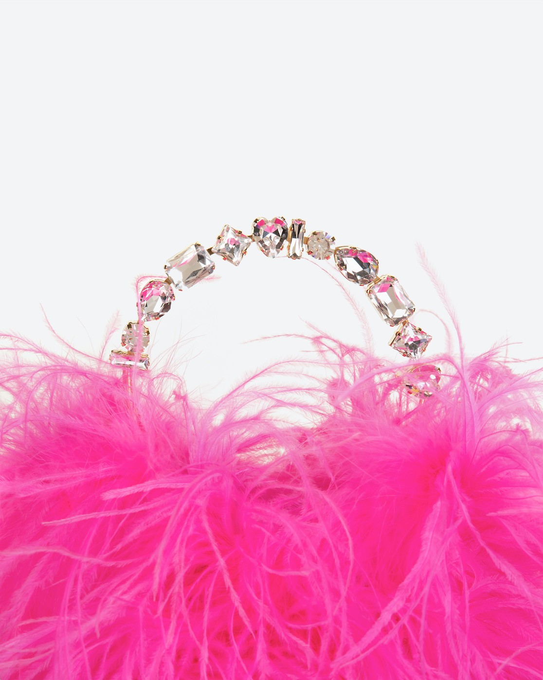 Neon Pink Taliya Feather Pouch
