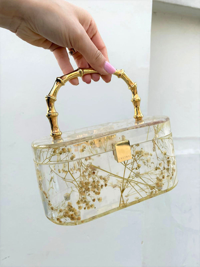 Floral Acrylic Luxury Designer Clutch