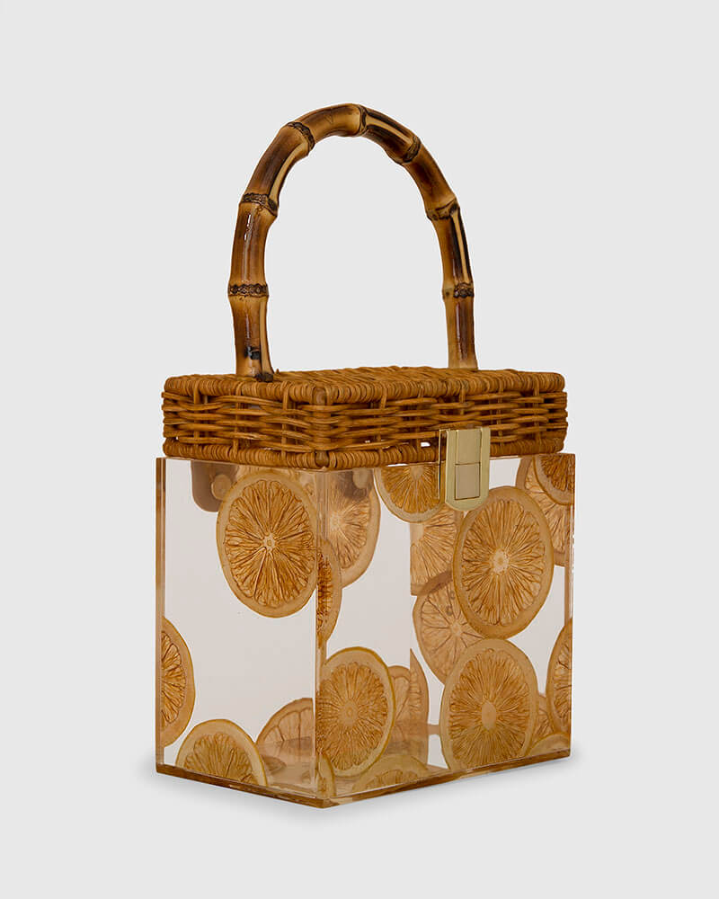 L'alingi London Bamboo Lemons Luxury Bamboo Bag