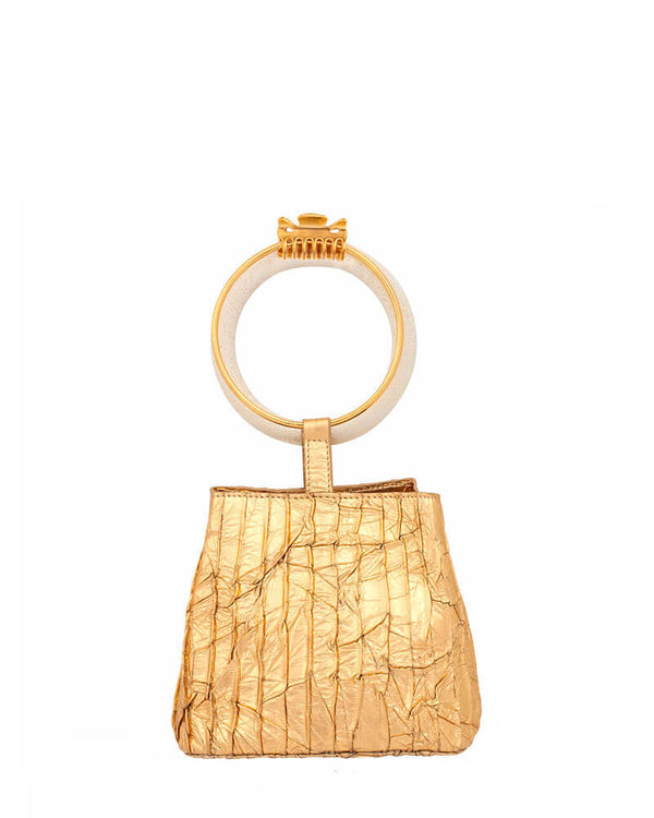 L'alingi London Gold Bangal Bucket Luxury Clutch