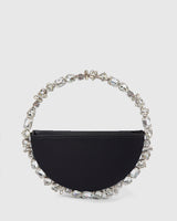 L'alingi London Multi Eternity Black Luxury Clutch with Swarovski stones