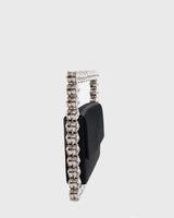 L'alingi London Eternity Black Square Luxury Clutch with Swarovski stones