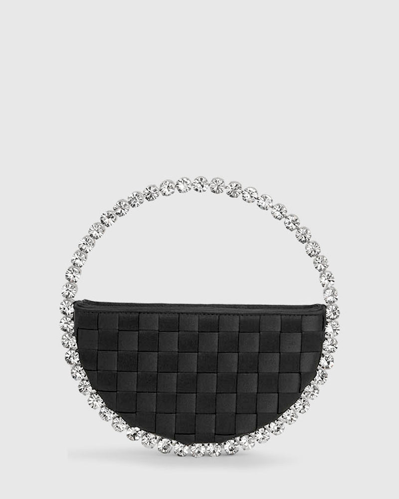 L'alingi London Eternity Weaved Black Luxury Designer Clutch