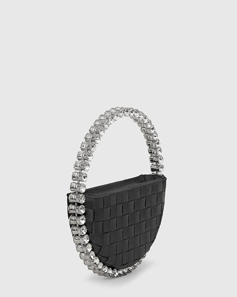 L'alingi London Eternity Weaved Black Luxury Designer Clutch