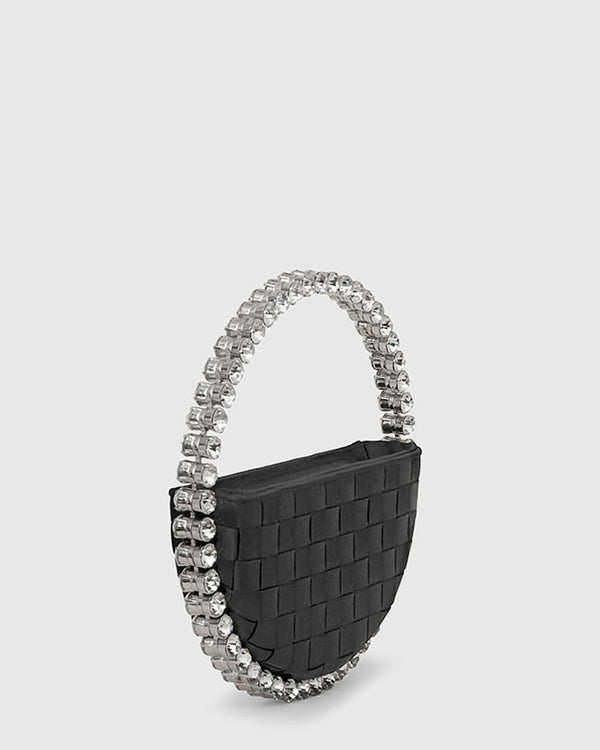 L'alingi London Eternity Weaved Black Luxury Designer Clutch