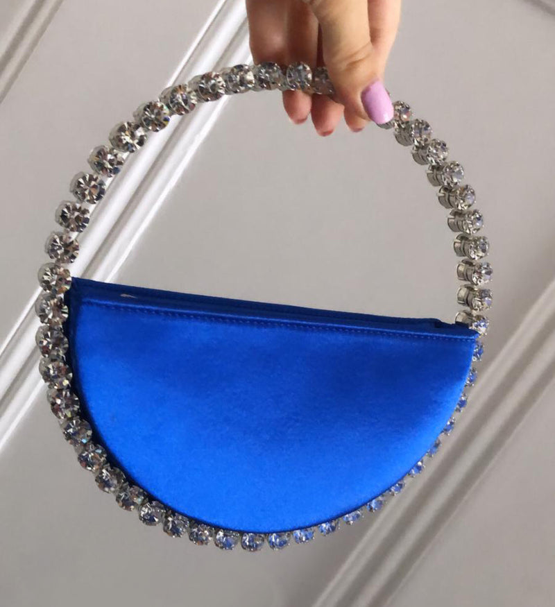 L'alingi London Eternity Royal Blue Luxury Clutch with Swarovski stones
