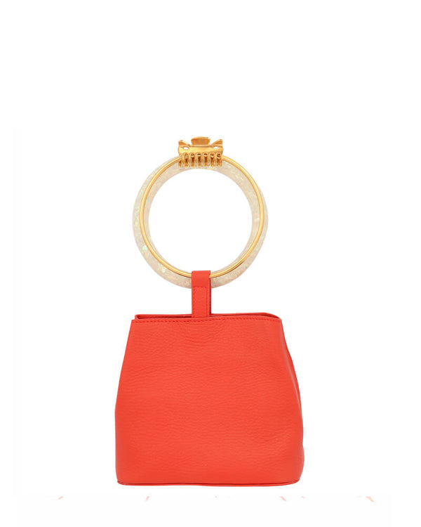 L'alingi London Coral Bangal Bucket Luxury Clutch