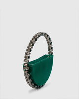 L'alingi London Eternity Emerald Luxury Clutch with Emerald and Crystal stones