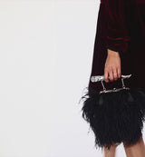 Black Jasmina Flamingo Clutch