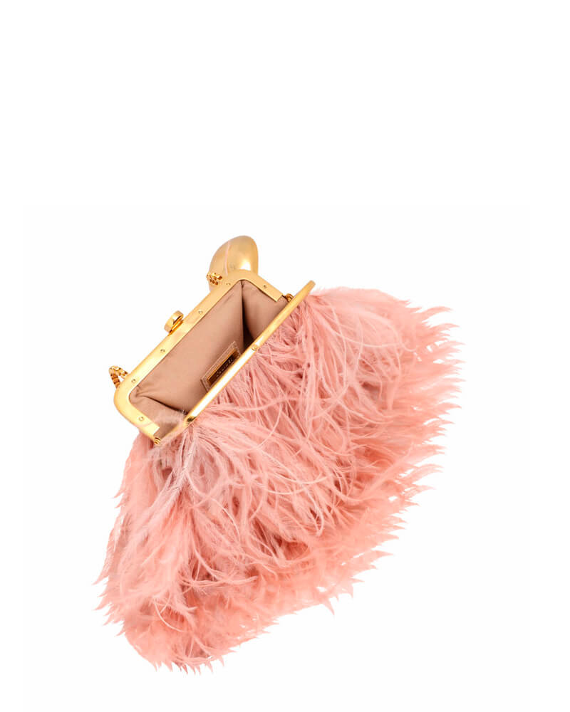 L'alingi London Ombre Pink Flamingo Purse Luxury Clutch