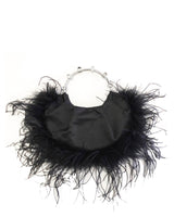 L'alingi London Pouch Black Feathers Luxury Clutch
