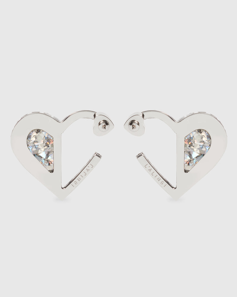 L v heart earrings