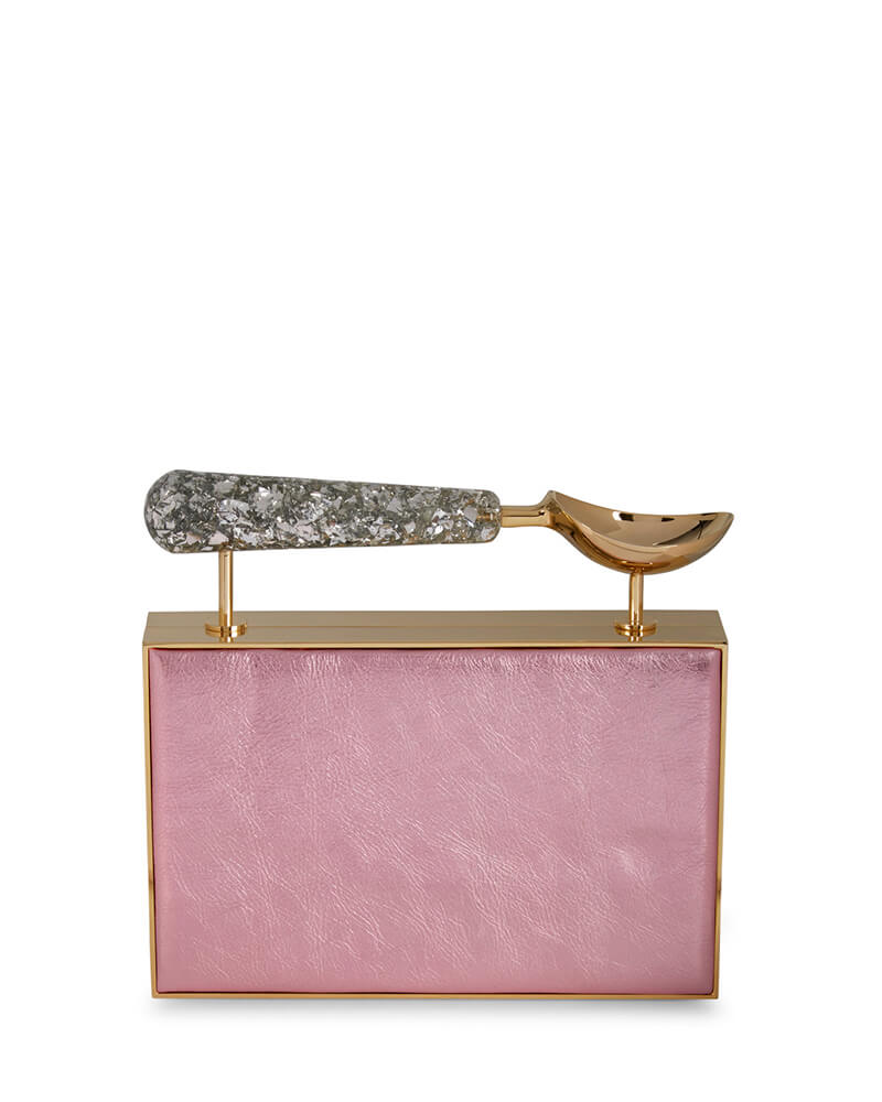 L'alingi London Hot Pink Jasmina Luxury Clutch with Swarovski Stones