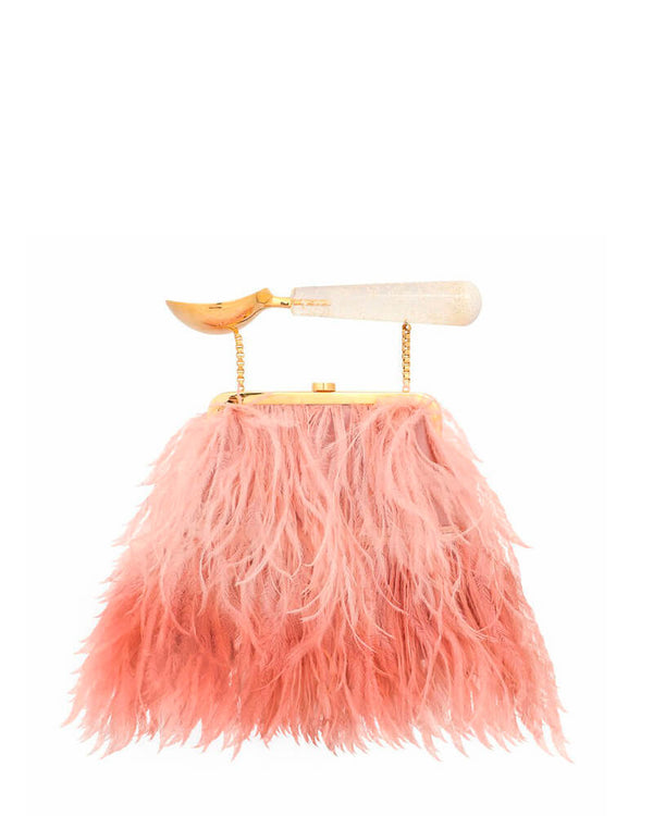 L'alingi London Ombre Pink Flamingo Purse Luxury Clutch