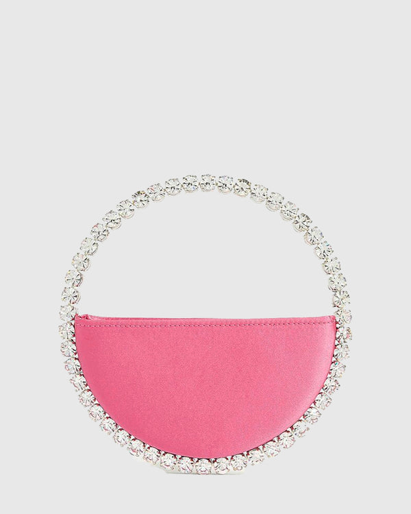 L'alingi London Eternity Pink Luxury Clutch with Swarovski stones
