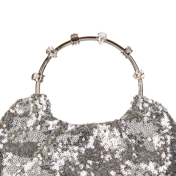 L'alingi London Pouch Silver Sequins Luxury Clutch