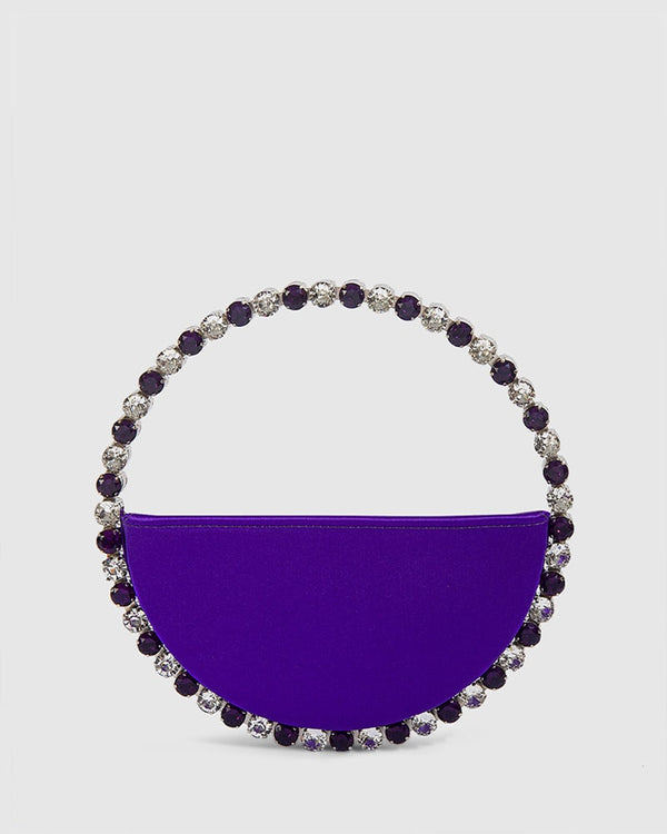 L'alingi London Eternity Purple Luxury Clutch with Purple and Crystal stones