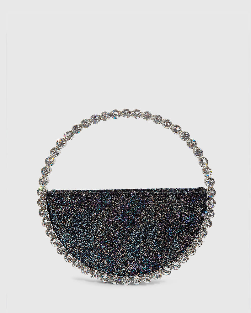 L'alingi London Eternity Rainbow Glitter Luxury Clutch with Swarovski stones