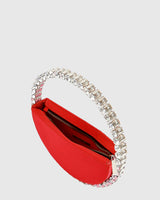 L'alingi London Eternity Red Luxury Clutch with Swarovski stones