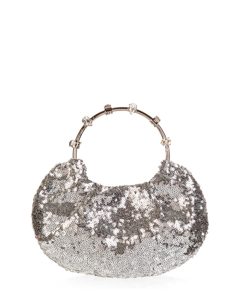 L'alingi London Pouch Silver Sequins Luxury Clutch