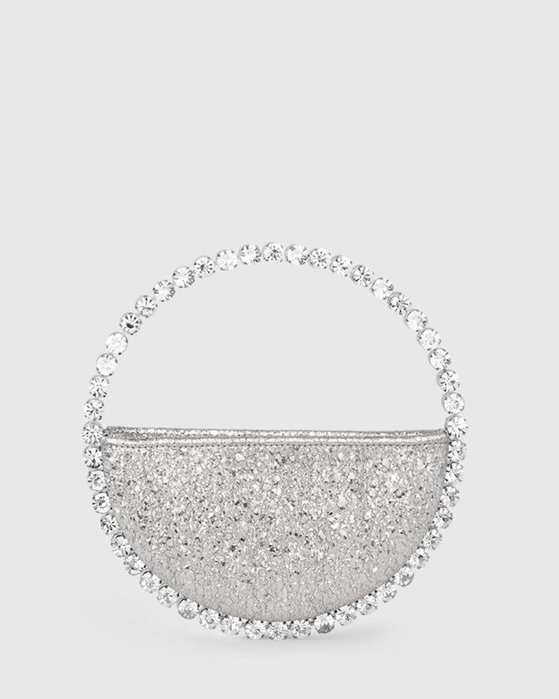 L'alingi London Silver Metallic Eternity Luxury Clutch