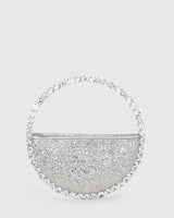 L'alingi London Silver Metallic Eternity Luxury Clutch
