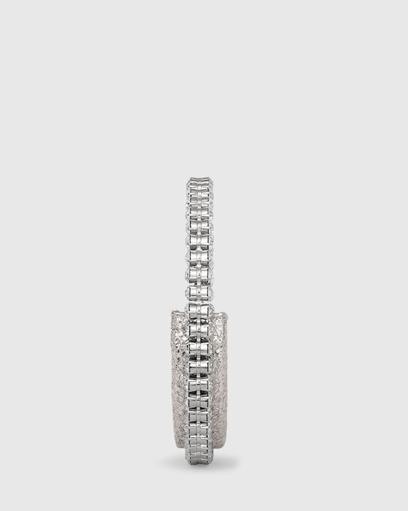 L'alingi London Silver Metallic Eternity Luxury Clutch