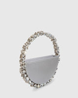 L'alingi London Multi Eternity Silver Luxury Clutch with Swarovski stones