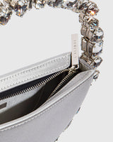 L'alingi London Multi Eternity Silver Luxury Clutch with Swarovski stones