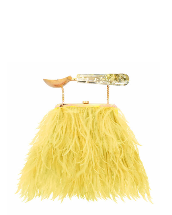 L'alingi London Yellow Flamingo Purse Luxury Clutch